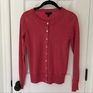 J Crew merino wool cardigan in rose